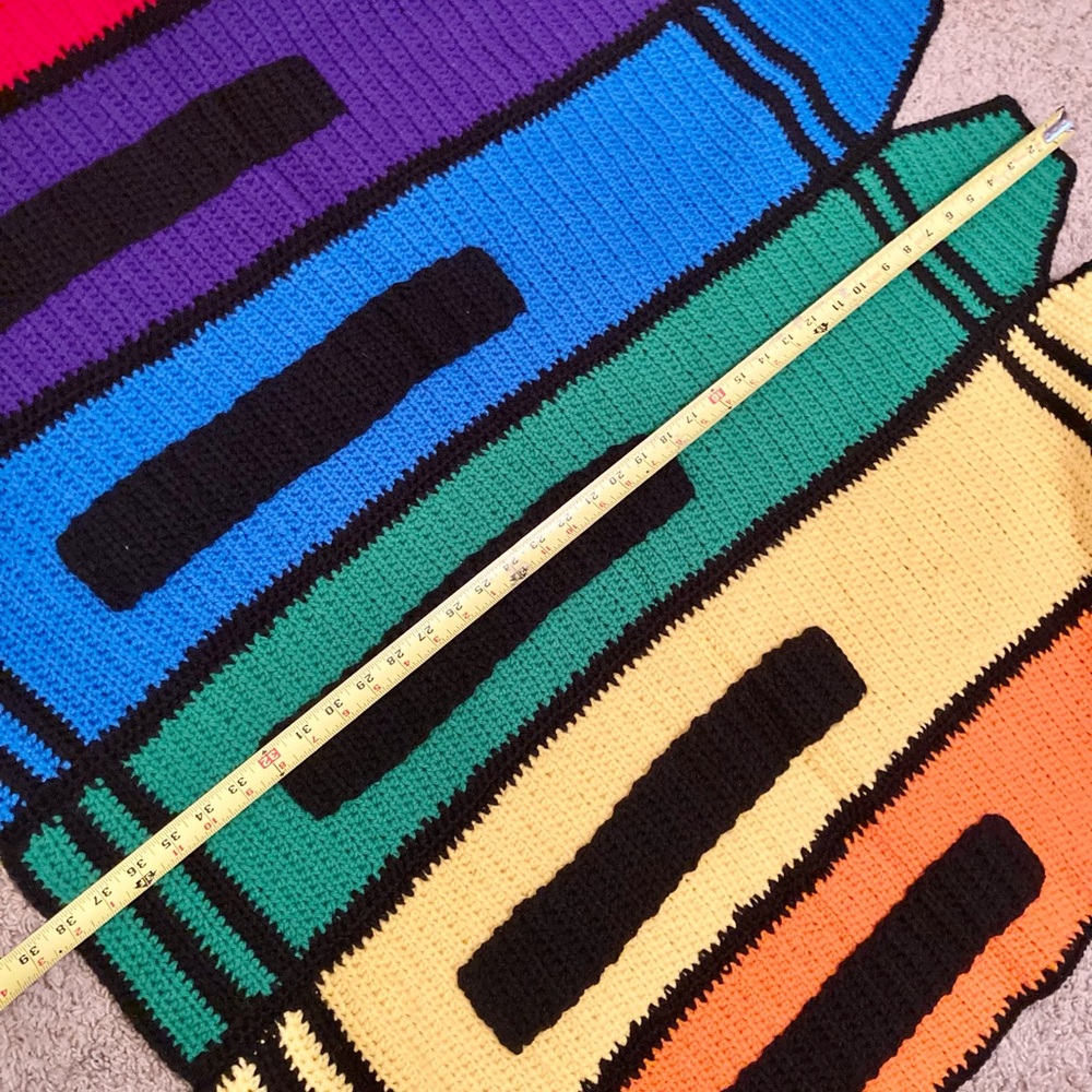 Crayons Afghan Rug - Picture 11 of 12
